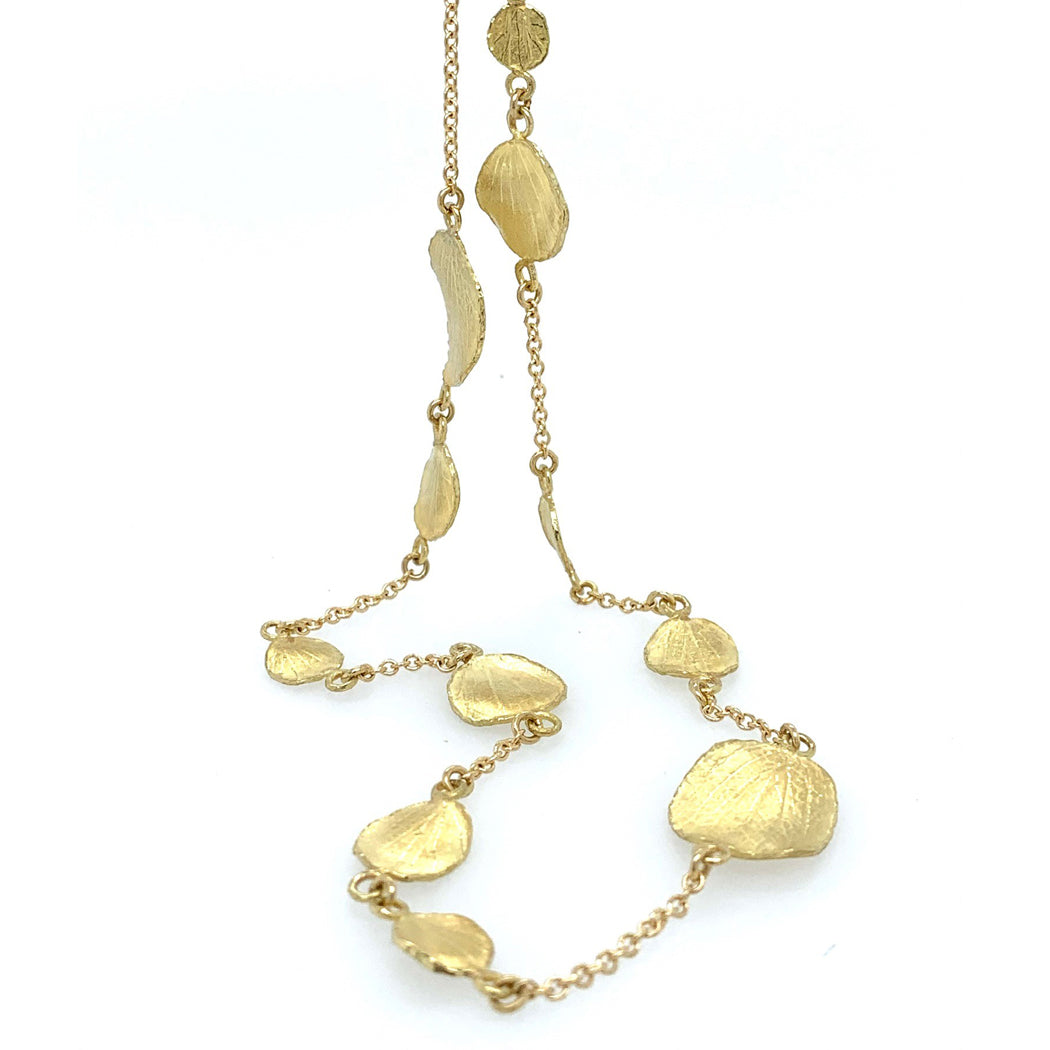 Barbara Heinrich Hydrangea Petal Necklace Ladyfingers Jewelry Carmel