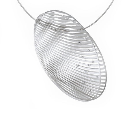 Niessing Long Platinum &amp; Diamond Pendant
