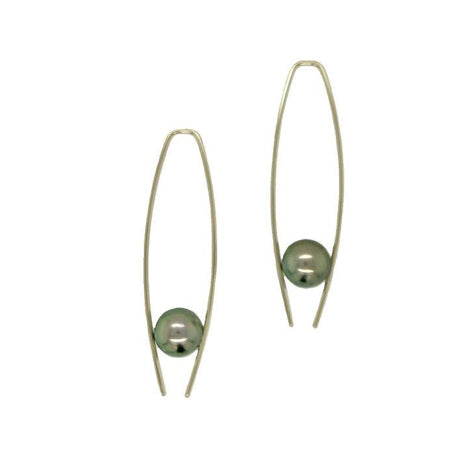 Richard Messina Tahitian Pearl Earrings in 14K White Gold