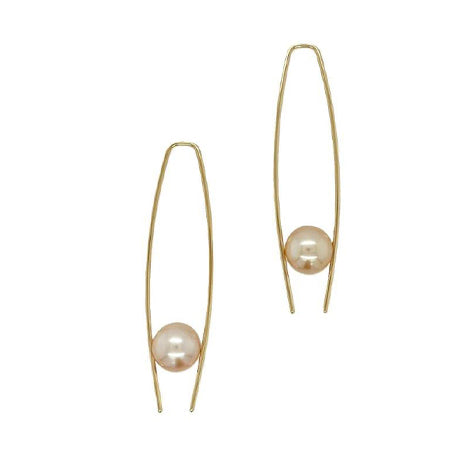 Richard Messina Gold &amp; Pink Pearl Earrings