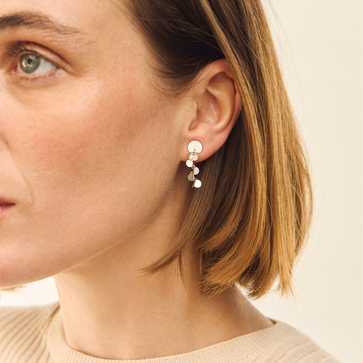 Small Butterfly Earrings in sterling and 18K gold