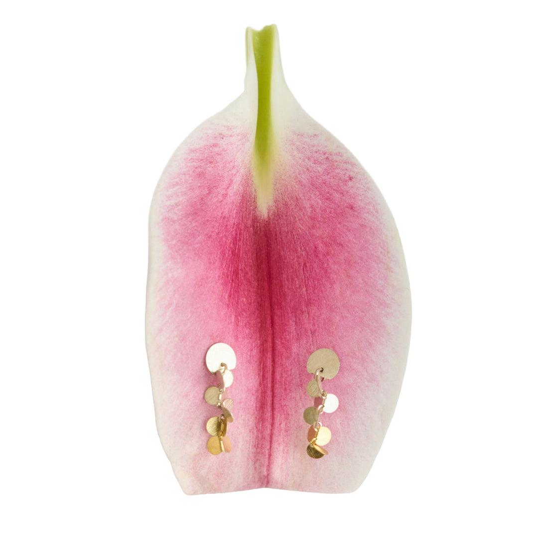 Small Butterfly Earrings in sterling and 18K gold