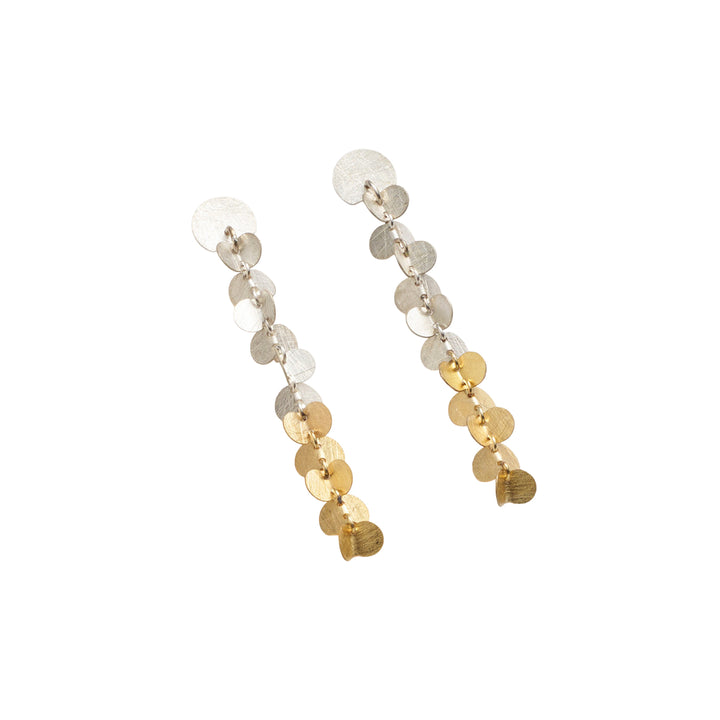 Butterfly earrings in sterling and 18K gold