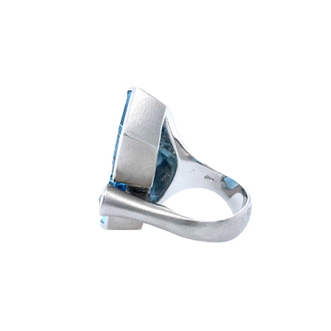 Ladyfingers Jewelry Aquamarine &amp; Platinum Ring