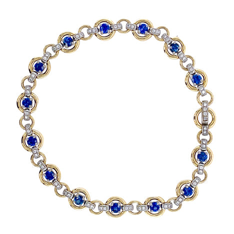 Jean Francois Albert Blue Sapphire &amp; Diamond Bracelet