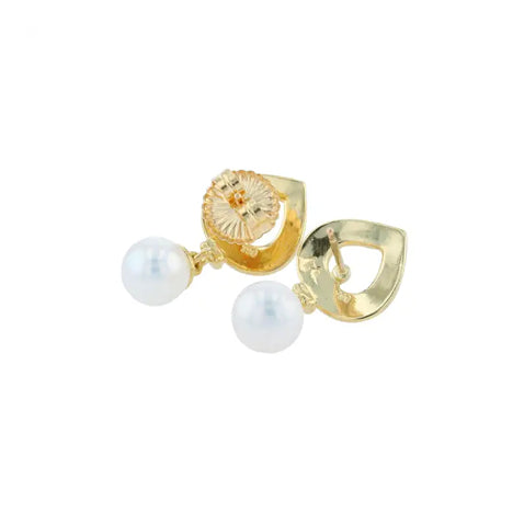 Kent Raible Moonstone / Pearl Drop Earrings