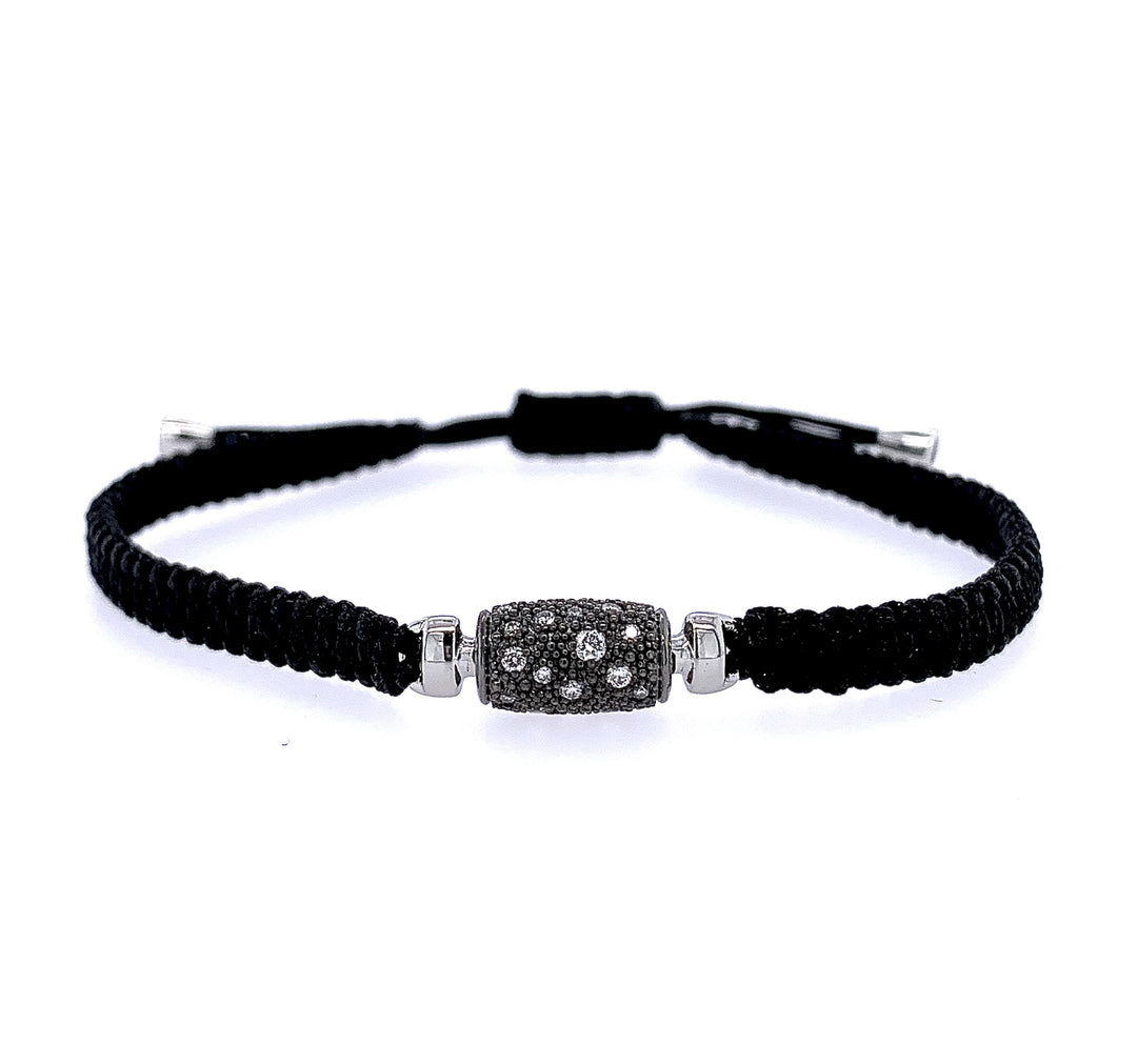 Jorg Heinz Macrame Bracelet w/ Diamond Clasp
