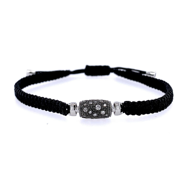 Jorg Heinz Macrame Bracelet w/ Diamond Clasp