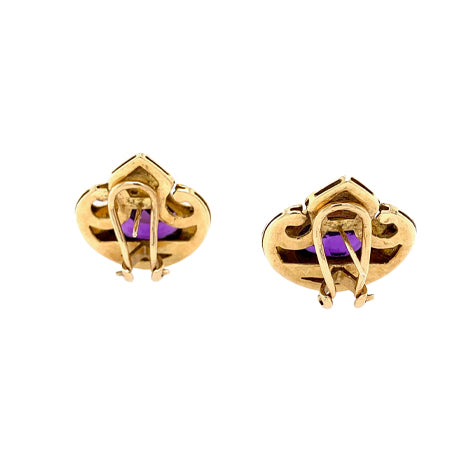 Ladyfingers Jewelry 18K Gold &amp; Amethyst Earrings
