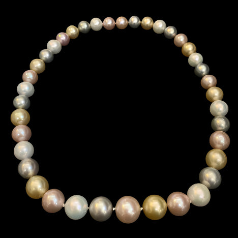 Marcel Roelofs Lustrous Multi Colored Pearl Strand