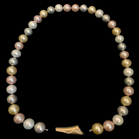 Marcel Roelofs Lustrous Multi Colored Pearl Strand