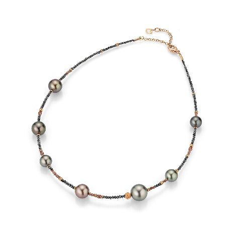 Pearl and diamond necklace