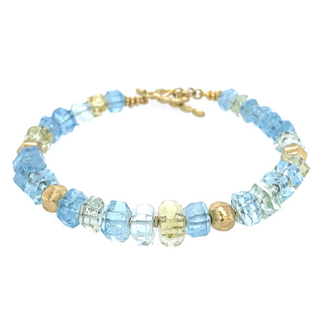 Barbara Heinrich Aquamarine, Beryl Beaded Bracelet