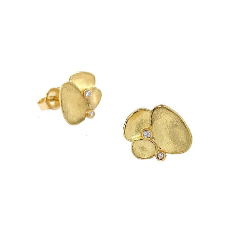 Barbara Heinrich 18K Triple Shell Earrings