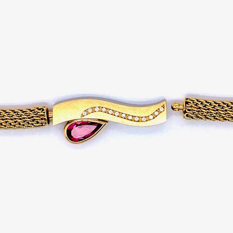 Marcel Roelofs Tourmaline &amp; Gold Detachable Clasp
