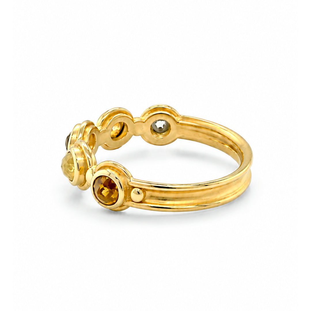 Rose Cut Diamond Ring 18K Gold