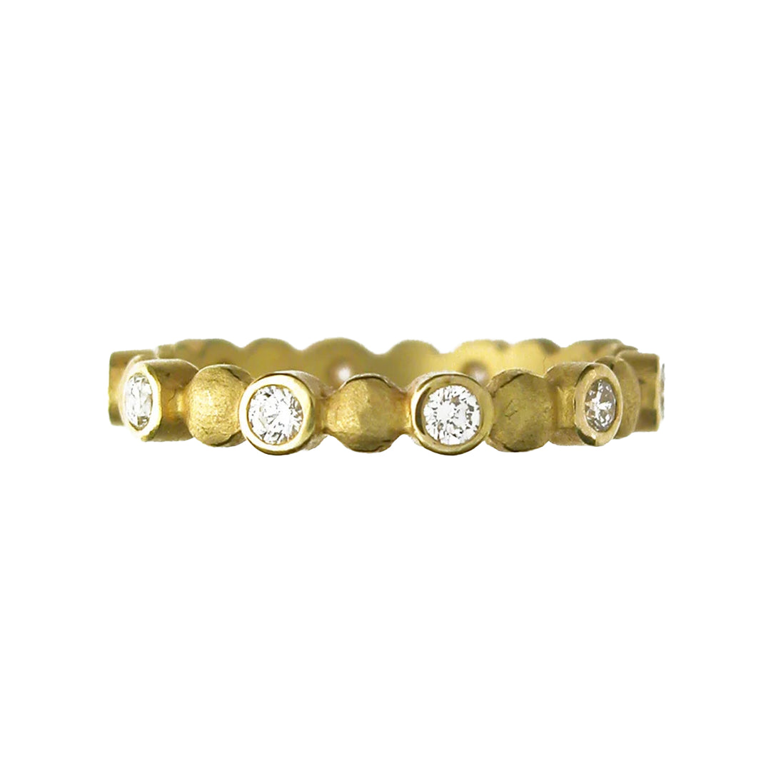 Double Bubble Diamond Ring 18K Yellow Gold