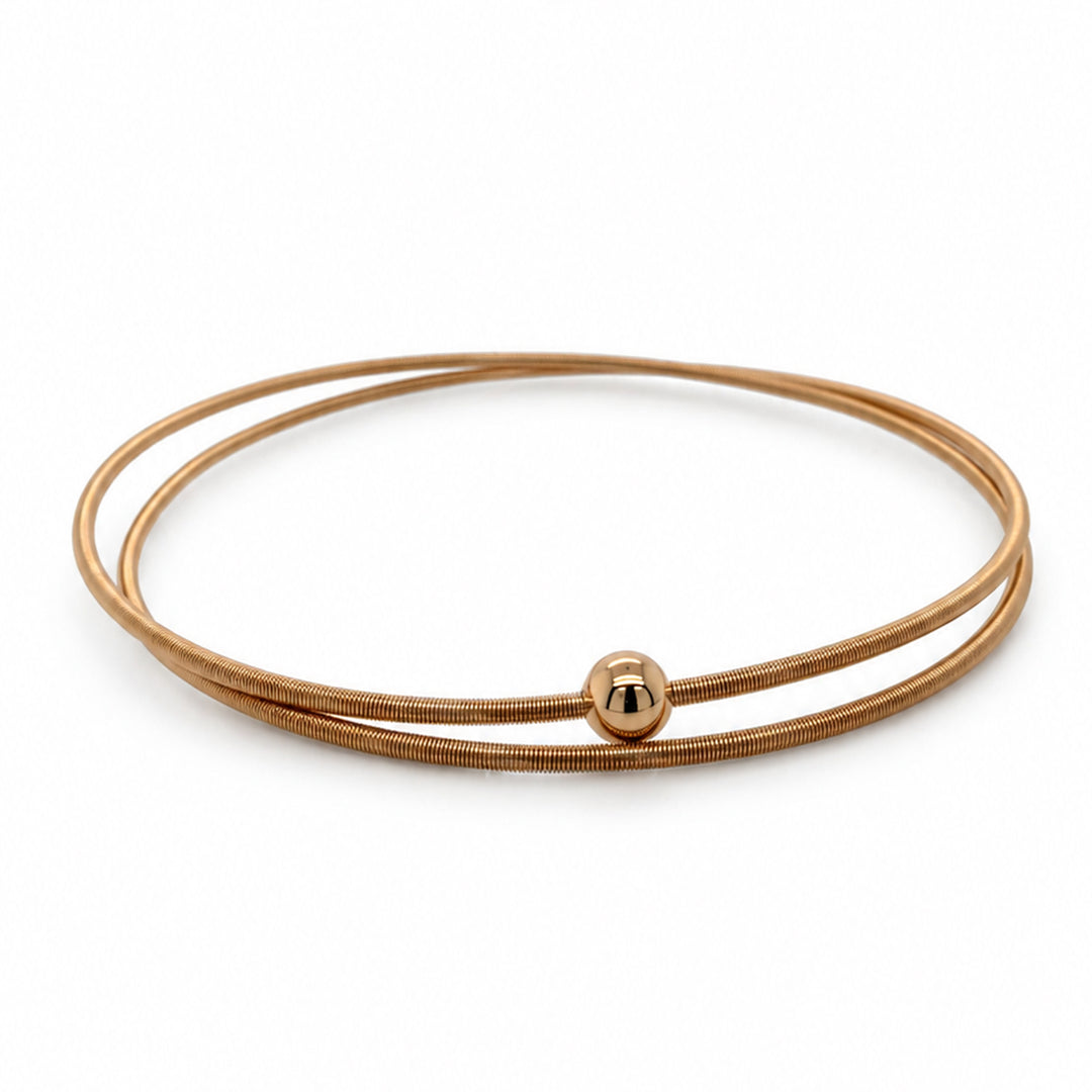 Double Strand Sphere Bracelet 18K Pink Gold