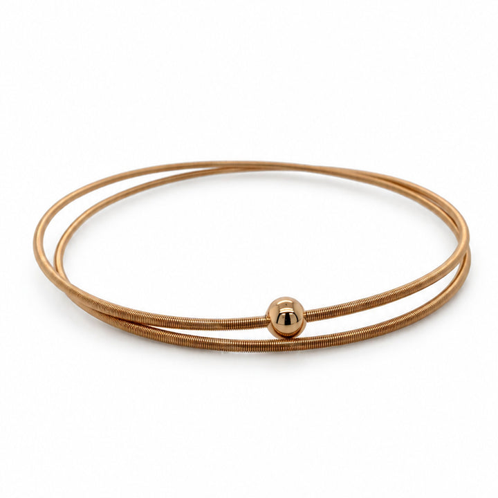 Double Strand Sphere Bracelet 18K Pink Gold