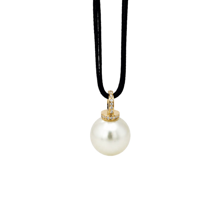 Gellner South Sea Pearl Diamond Pendant 18K Rose Gold