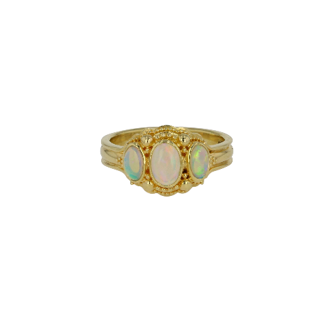 Kent Raible 18K gold and opal ring