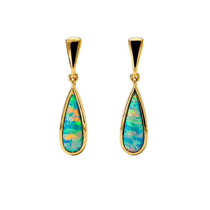 Opal Earrings 14K Gold