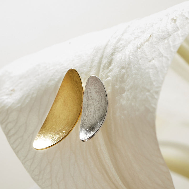 Samoa Earrings 18K Fairmined Gold Sterling Silver 20mm