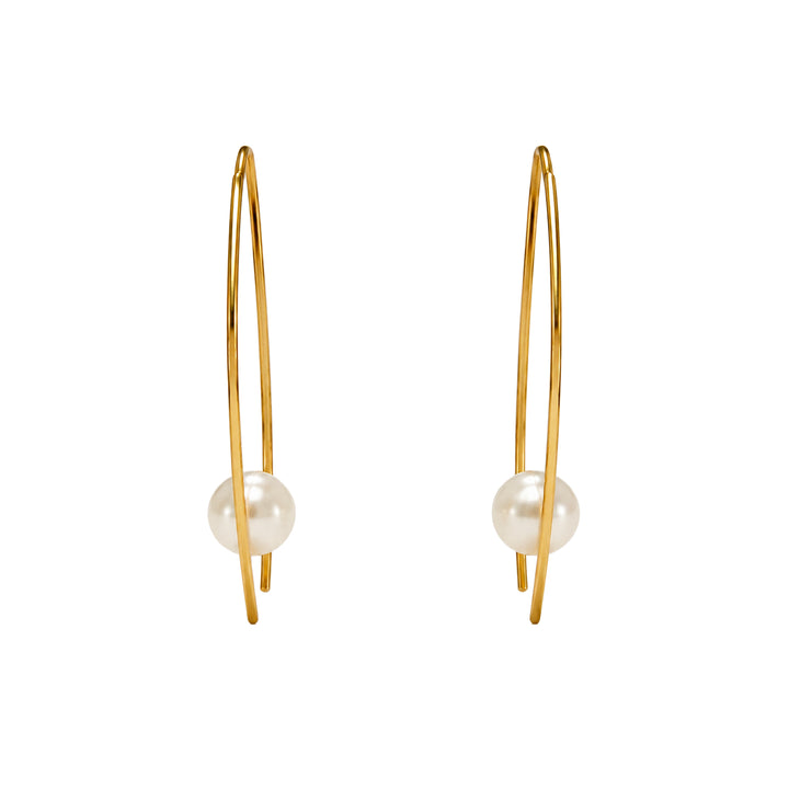 White Pearl Earrings from the Gemini Collection