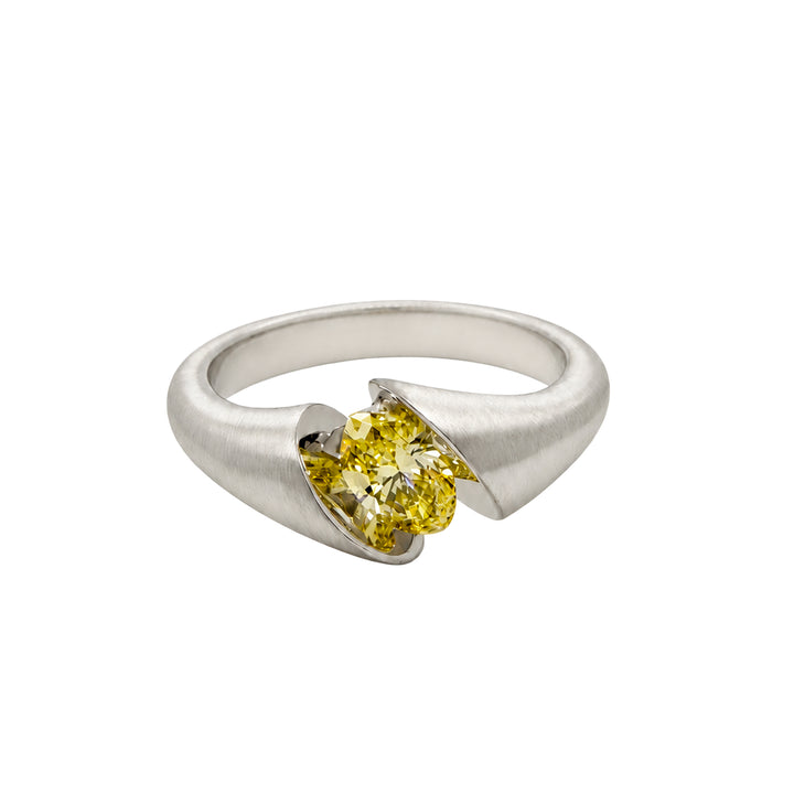 Calla Collection Marquise Cut Yellow Diamond Ring