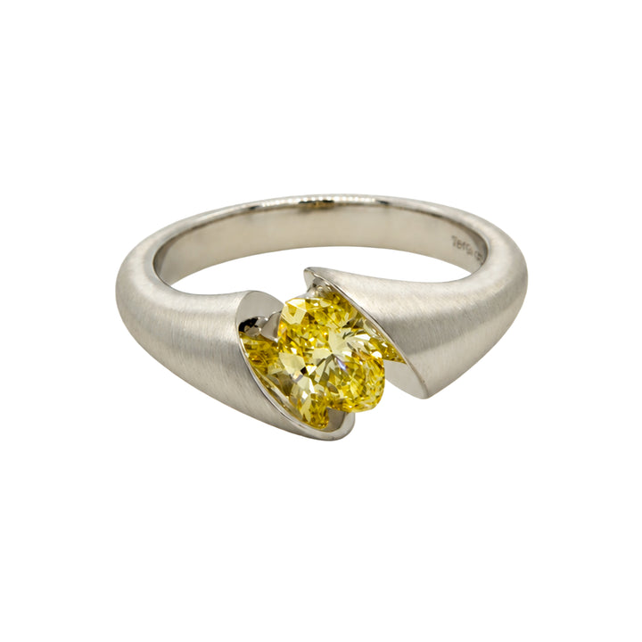 Calla Collection Marquise Cut Yellow Diamond Ring