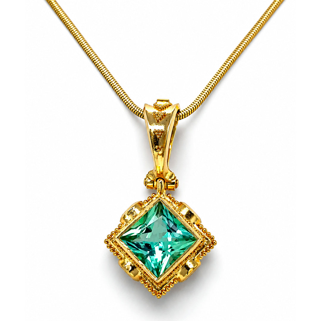 Seafoam Tourmaline Pendant
