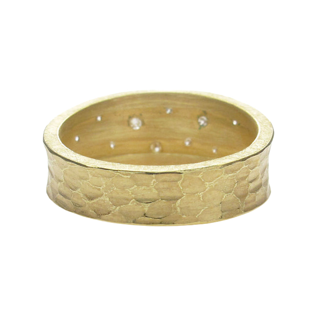Tapered Carved Glacier Diamond Ring