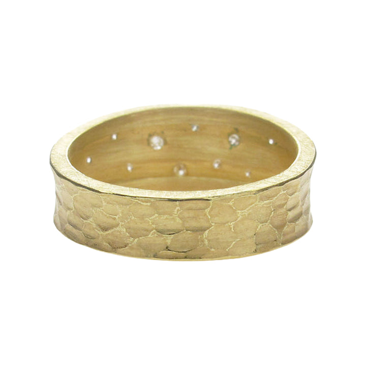 Tapered Carved Glacier Diamond Ring
