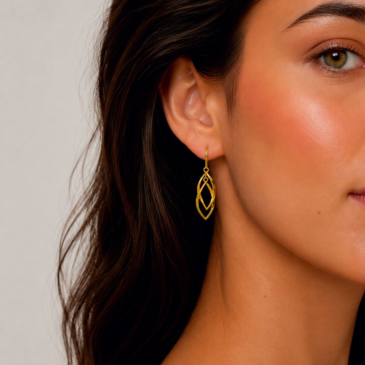 Hand Fabricated 18K Gold Earrings