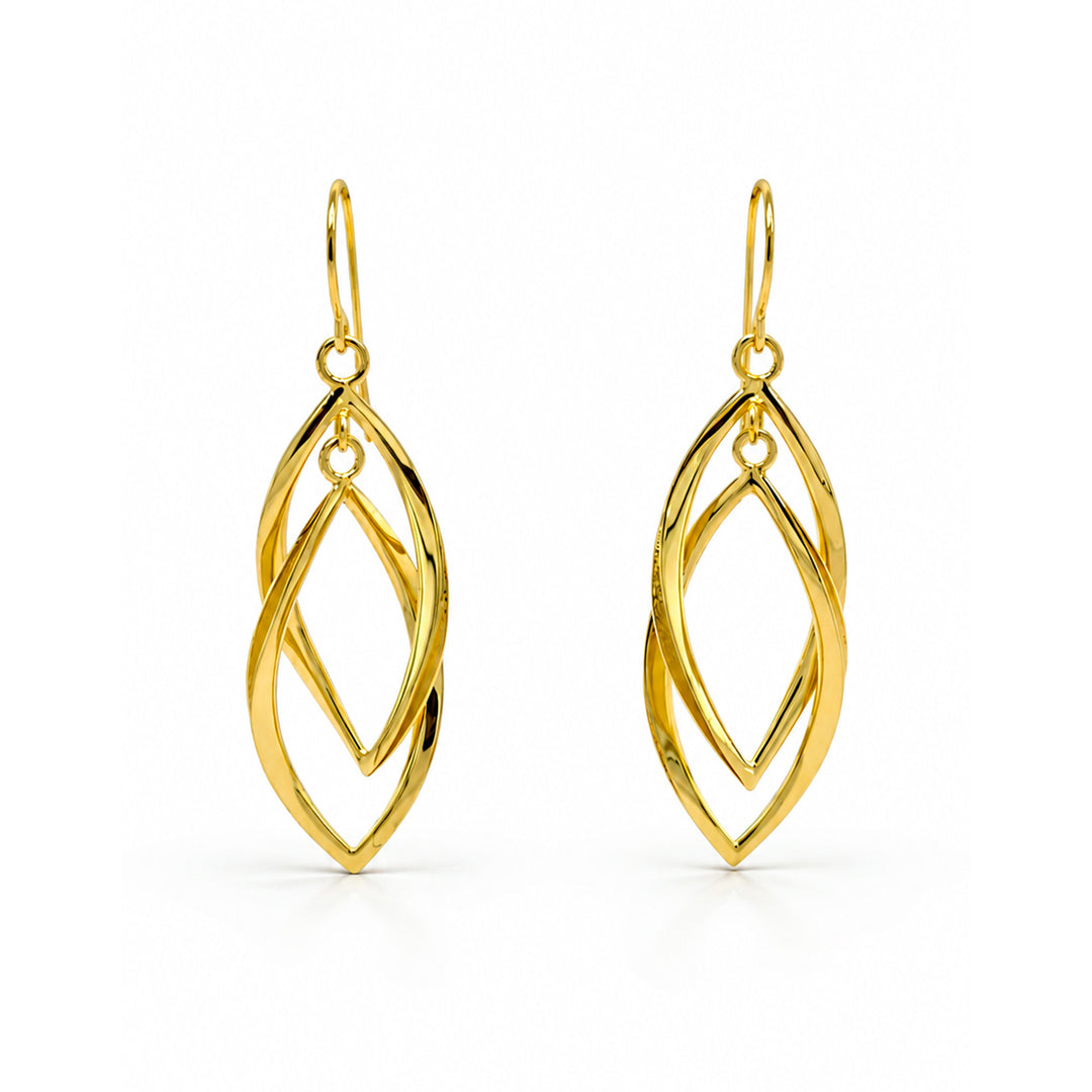Hand Fabricated 18K Gold Earrings