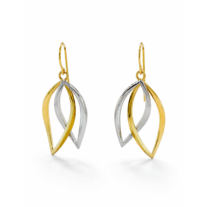 Platinum and 18K Gold Earrings