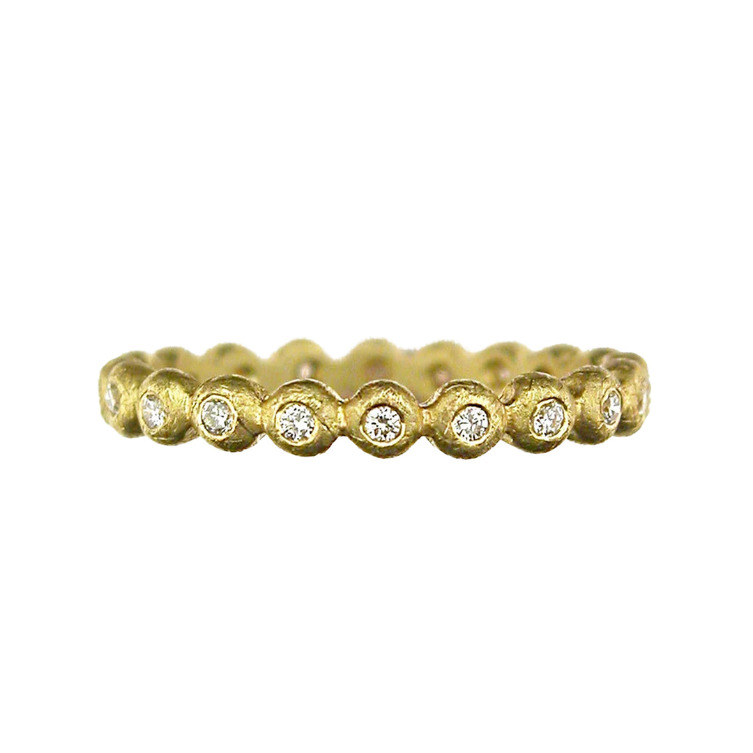Tiny Bubbles Diamond Stack Ring 18K Yellow Gold
