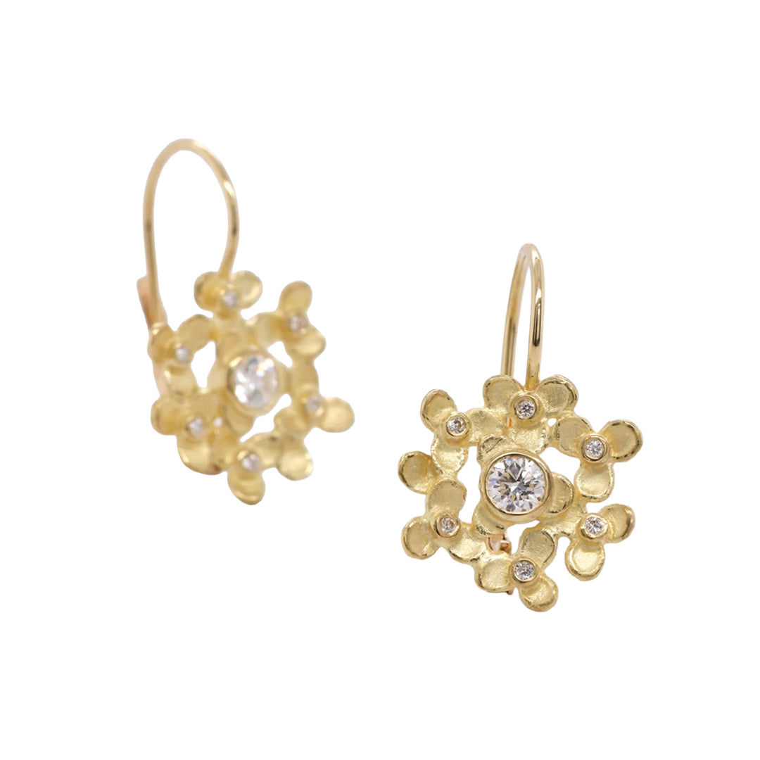 Trillium Diamond Cluster Earrings