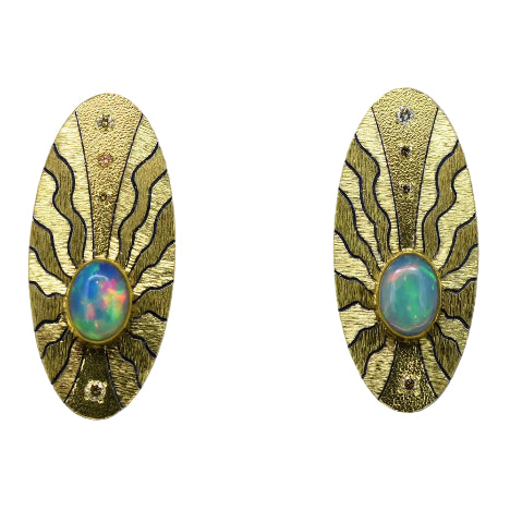 "Opal in the sky" earrings