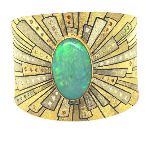 Opal in the sky cuff bracelet
