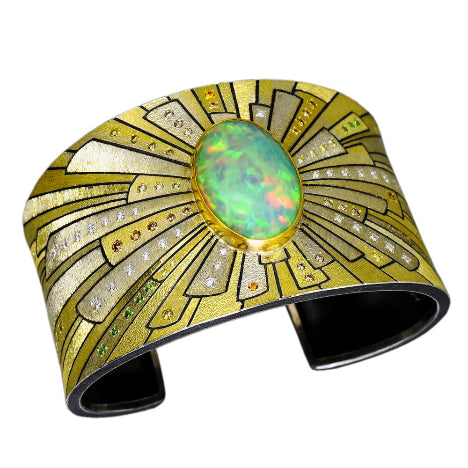 Opal in the sky cuff bracelet