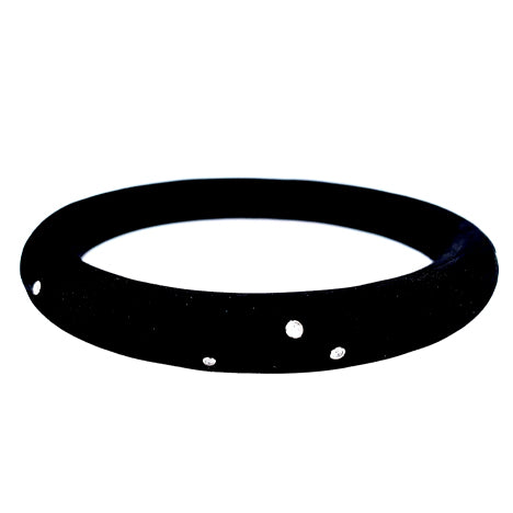 Andre Ribeiro Scattered Diamond Black Rubber Bracelet