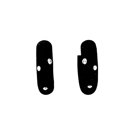 Andre Ribeiro Black Rubber Hoop Earrings