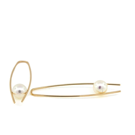White Pearl Earrings from the Gemini Collection