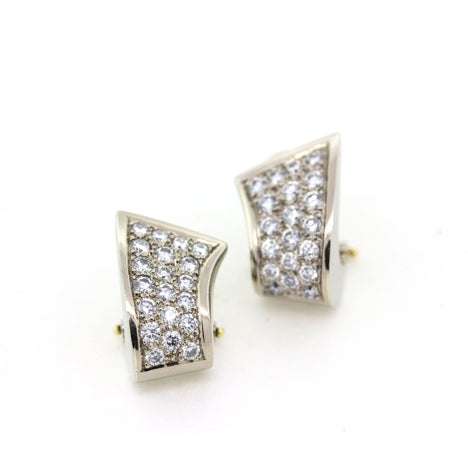 Michael Sugarman White Gold Earrings with Diamonds